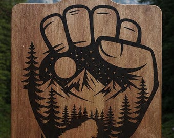 Bigfoot Mountain scene- Cutting Board