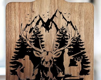 Deer with hunter- Cutting Board