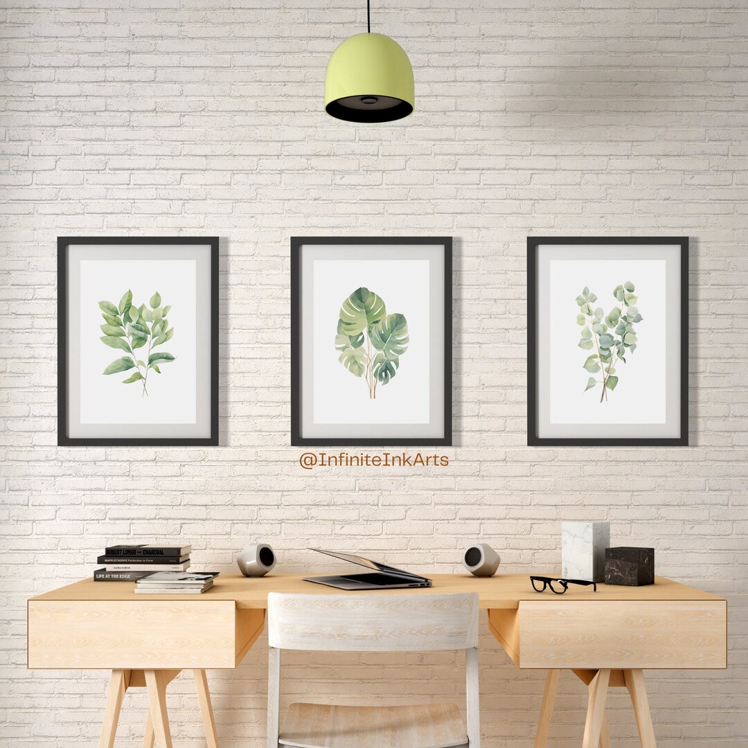 Printable Set of 3 Minimalist Botanical Wall Art Minimalism Decoration ...