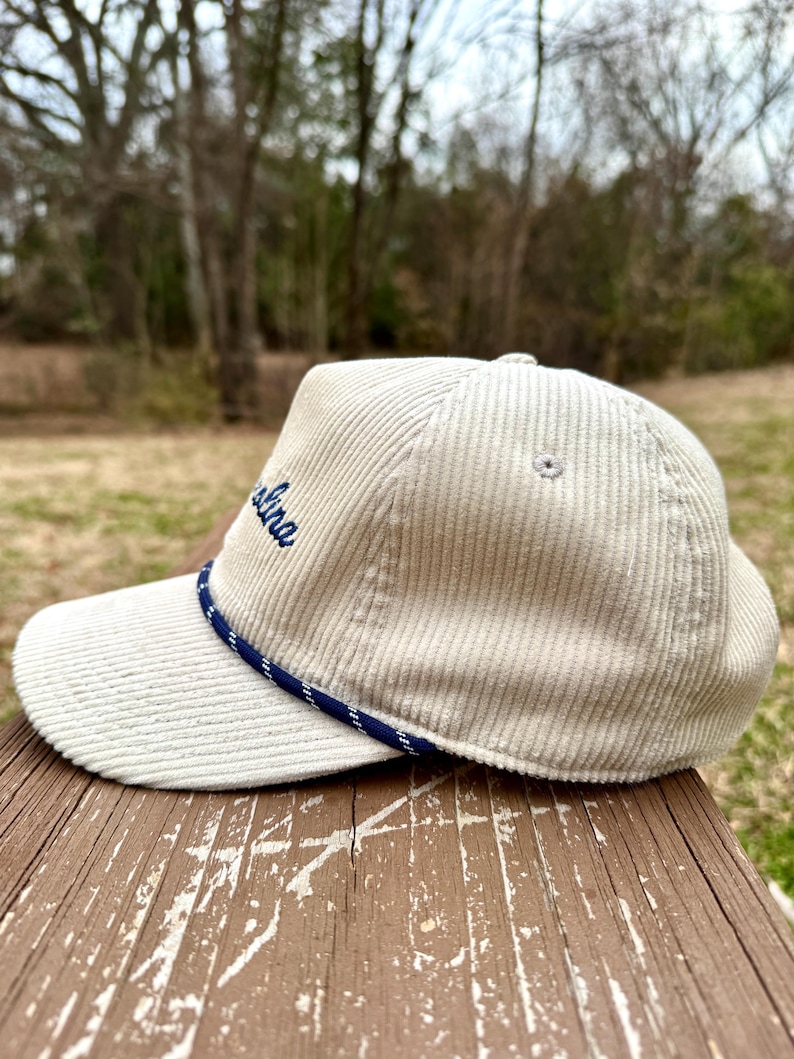 North Carolina USA Corduroy Rope Hat - 5 Panel Snapback image 4