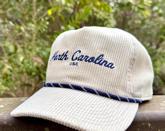 North Carolina USA Corduroy Rope Hat - 5 Panel Snapback