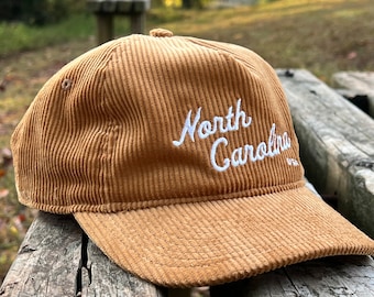 North Carolina USA Corduroy Snapback Hat
