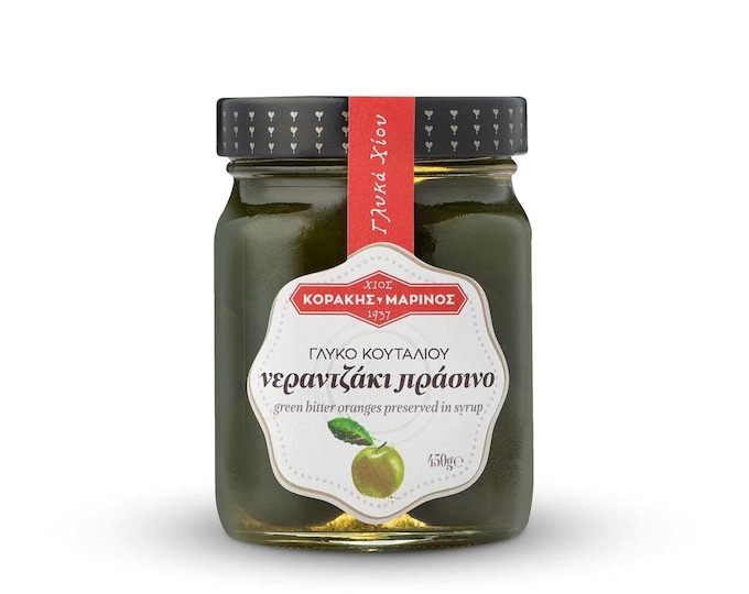 Greek Chios Green Bitter Oranges in syrup 450g/15.87oz