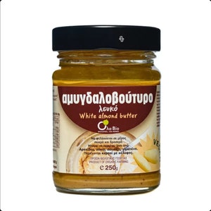 Organic White Almond Butter from Greece 250gr/8.82oz