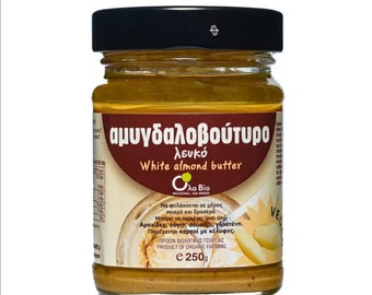 Organic White Almond Butter from Greece 250gr/8.82oz