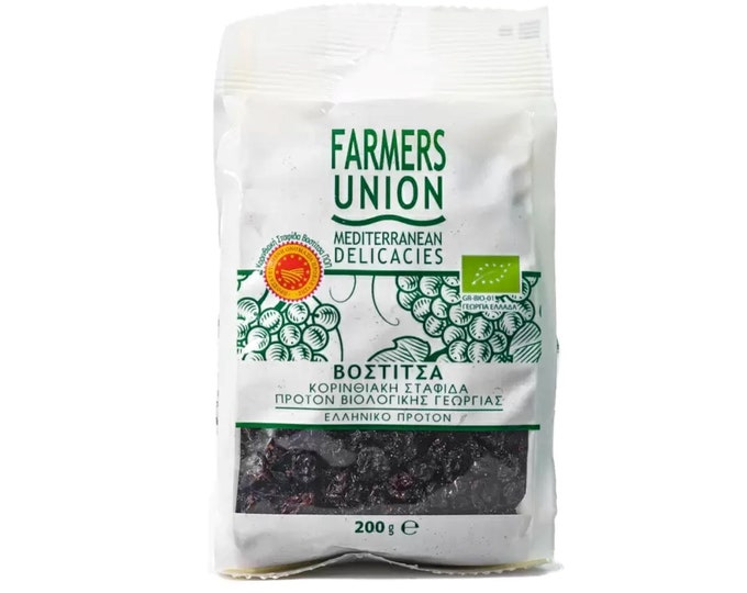 Black Bio Corinthian Currants Vostizza  3x packs of 200gr/7.0oz