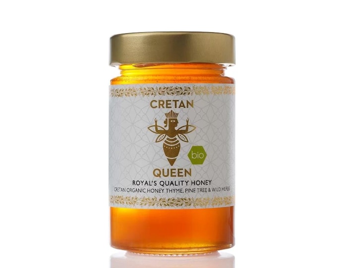 Greek Bio Cretan Queen Οrganic Honey Thyme, Pine tree & wild herbs 250gr/8.81oz