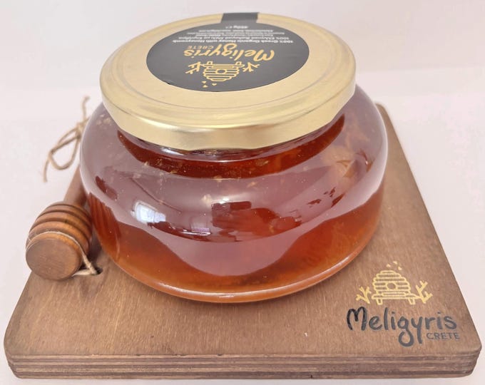 Greek BIO Pine and Thyme Honey "with Honeycomb" gift package 200gr