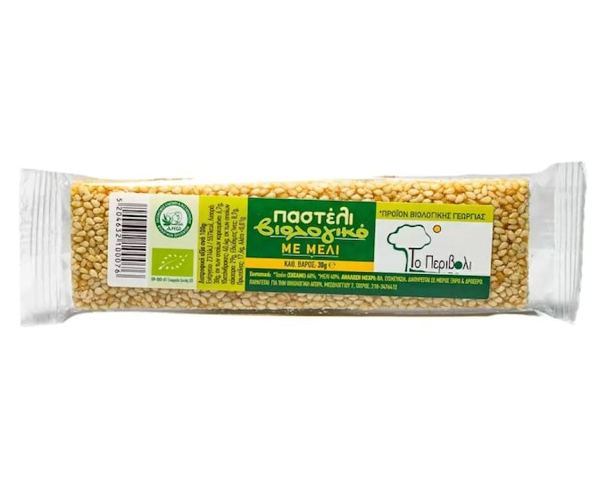 Greek Bio Soft Sesame Bar ( Pasteli ) with Honey  10 bars X 30gr