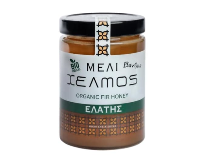 Greek Organic Fir Honey "Vanilla" from the slopes of Mount Chelmos 450gr/15.87oz