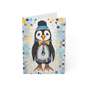 Cute Penguin Greeting Card, Blank Note Cards, All Occasions, Thank You, Get Well, Encouragement, Birthday, Friendship Cards