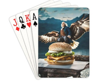 Playing Cards Benjamin Franklin Grabbing a Snack