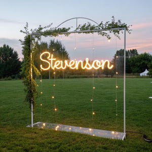 Custom Wedding Last Name Neon Sign: LED Home Decor