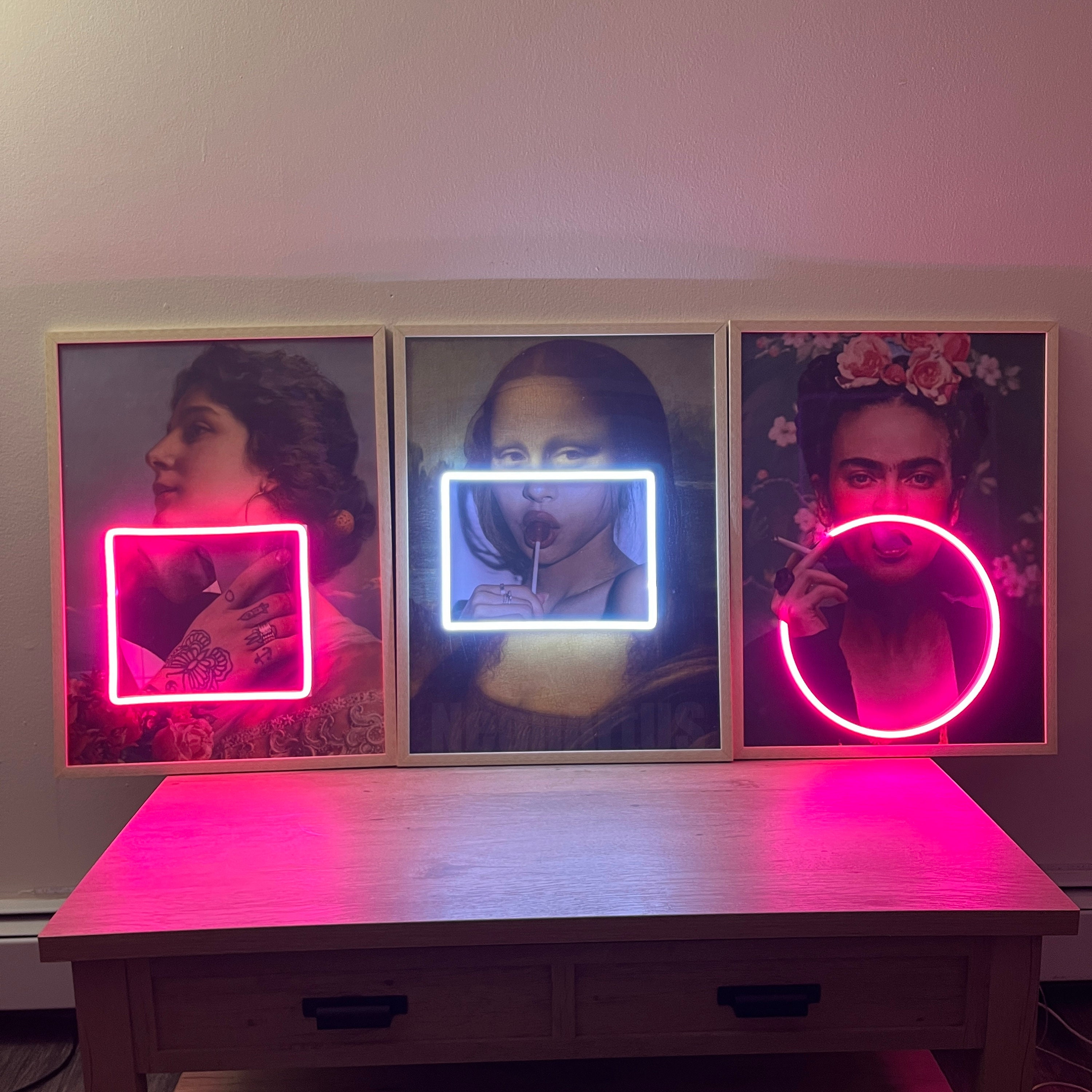 Frida Light Frida Kahlo Neon Art: Unique LED Light Sign (19x25