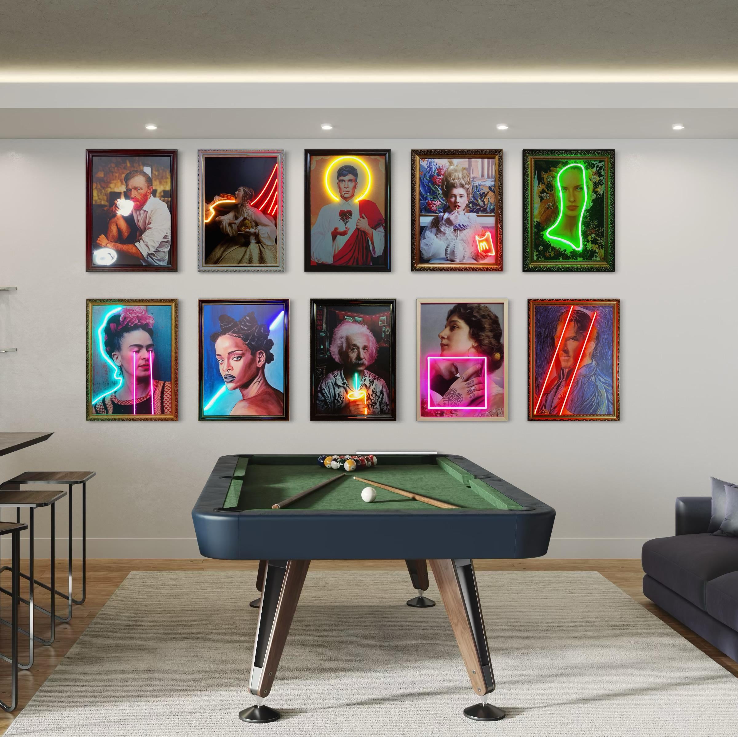 Custom Neon Sign, Neon Painting Art, Unique Neon Light Sign, Contemporary Wall Decor, Modern Art Canvas, Pop Culture Unique Acrylic Signs