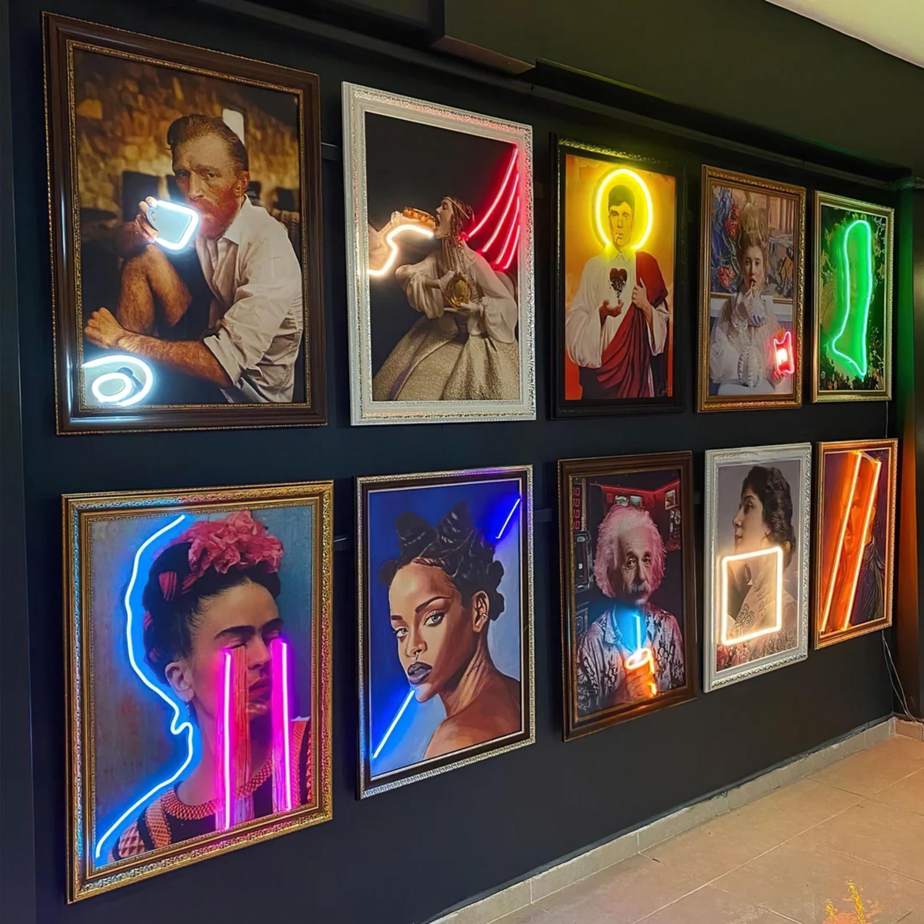 Custom Neon Sign, Neon Painting Art, Unique Neon Light Sign, Contemporary Wall Decor, Modern Art Canvas, Pop Culture Unique Acrylic Signs