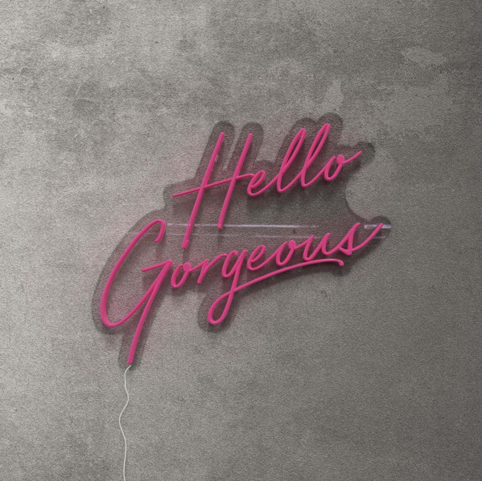 Hello Gorgeous LED Neon Sign, Pink Beauty Salon Wall Art - Etsy