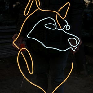 Wolf Neon Sign, Wolf Led Sign as a Gift for Best Friend, Custom Wolf LED Sign, Wolf Light For Bedroom, Neon Sign Wolf Wall Decor, Wolf Art