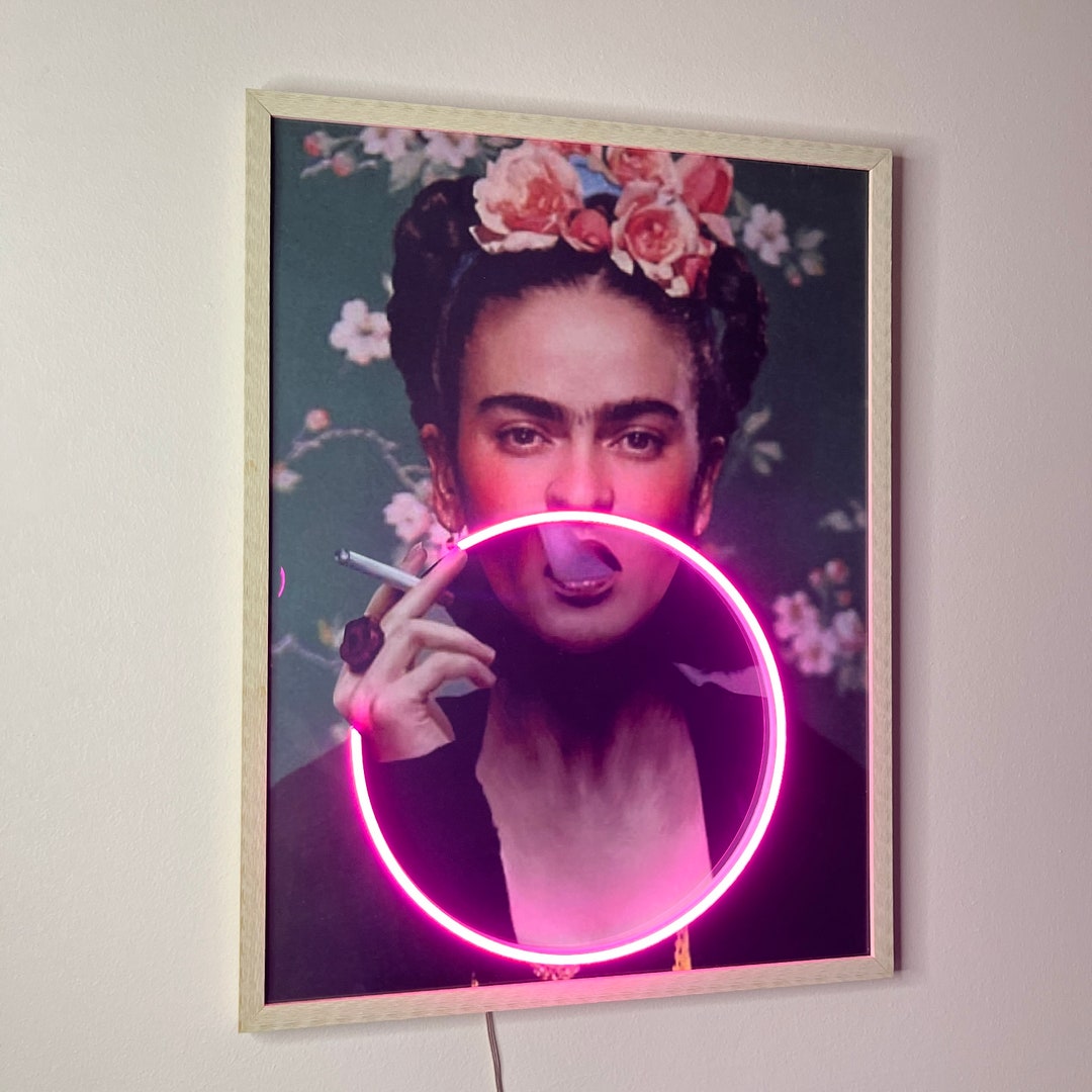 Frida Light Frida Kahlo Neon Art: Unique LED Light Painting, Modern Wall Decor - Etsy
