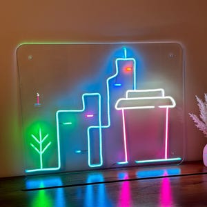 Coffee Bar Neon Sign as a Wall Decor, Coffee LED Light, Coffee Shop Neon Sign, Coffee Light Up Sign for Coffee Bar, Coffee Cup Neon Sign