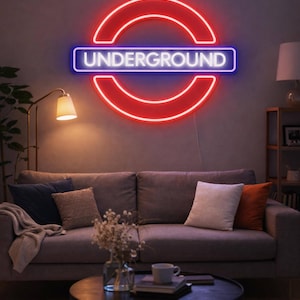 London Underground LED Neon Sign – British Pub & Bar Decor
