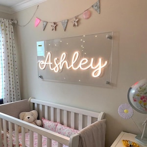 Custom LED Neon Sign for Kids Room, Custom LED Name Sign for Nursery Decor, Personalized Baby Room Night Light, Neon Wall Sign for Children