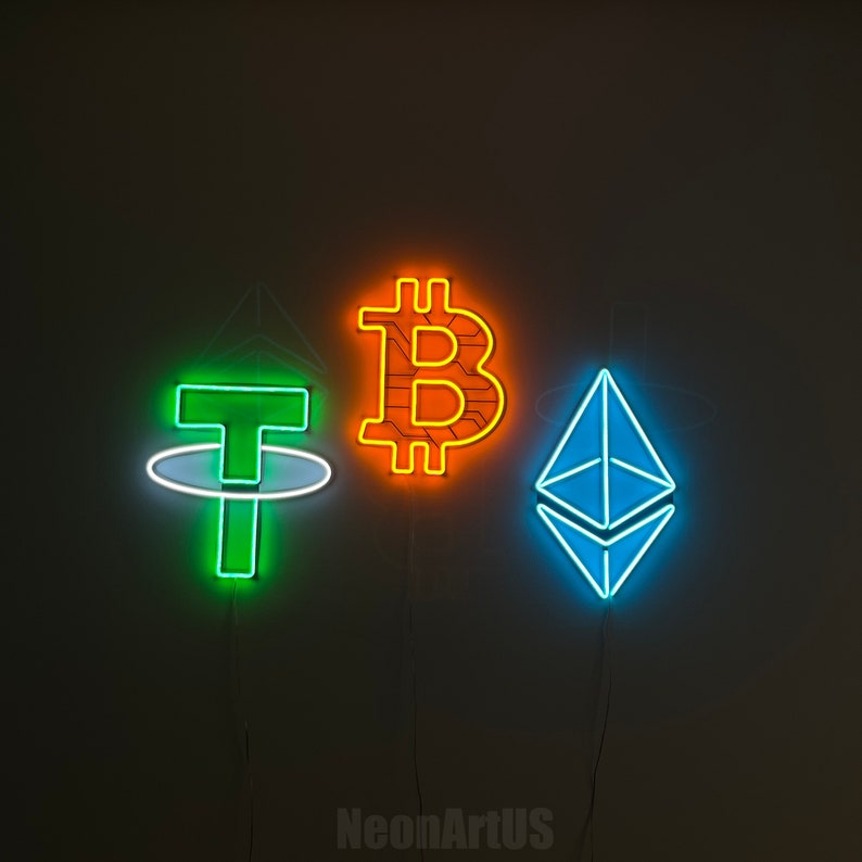 Bitcoin LED Neon Sign: Crypto Trader Gift, Bedroom Wall Decor - Etsy
