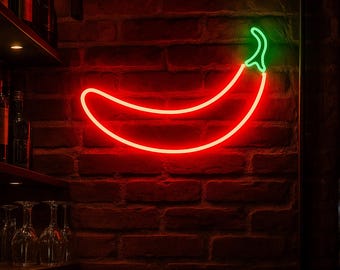 Chili Pepper Neon Sign – Custom LED Bar Decor, Spicy Wall Art
