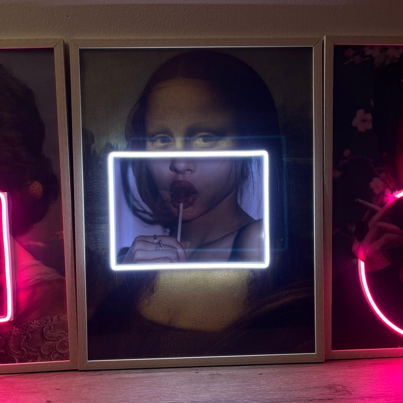 Neon Painting Art Unique Neon Light Sign, Contemporary Wall Decor