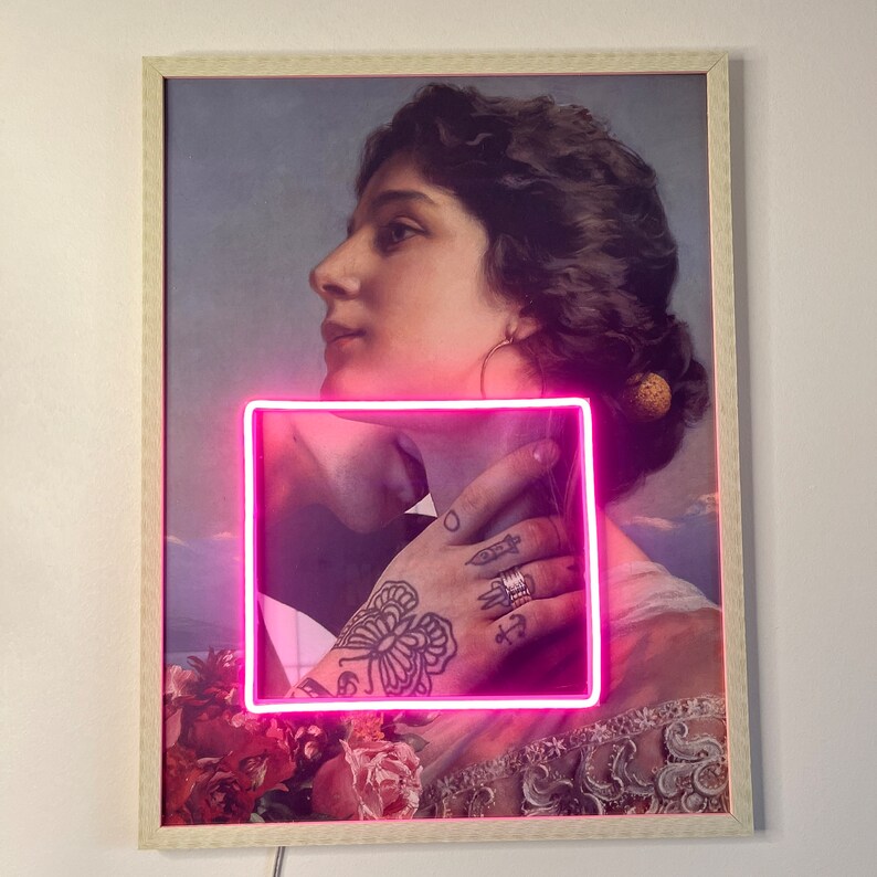 Neon Painting Art Unique Neon Light Sign, Contemporary Wall Decor