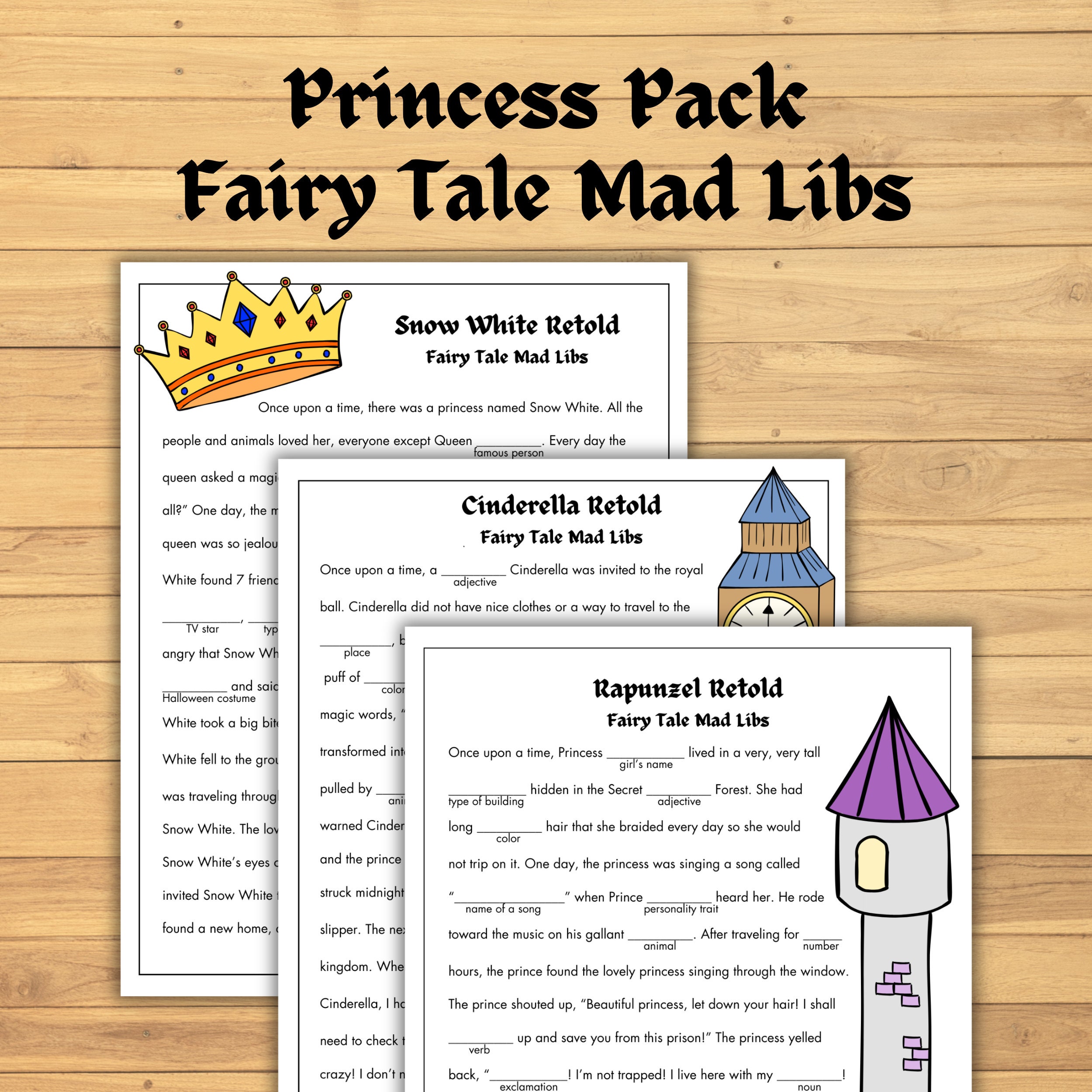 Mad Libs Story For Puppet Show Printable