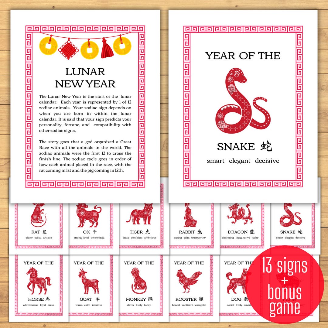lunar new year zodiac signs | year of the snake 2025 | download