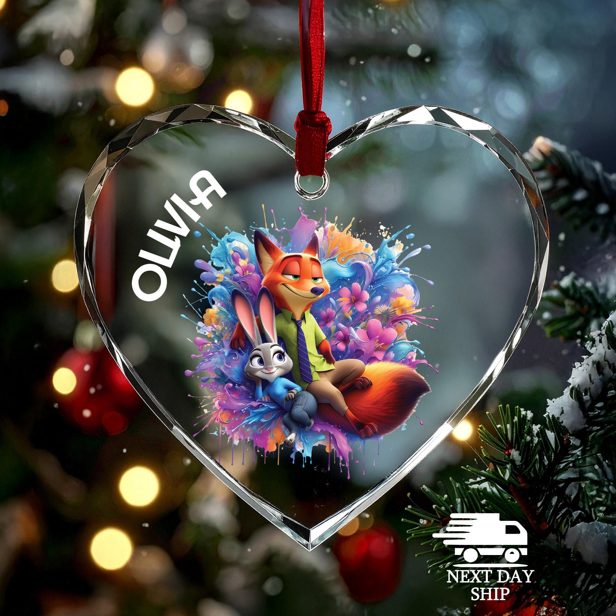 Personalized Zootopia Lover Ornament Gift, Custom Zootopia 2 Gifts For Holiday, 2025 Zootopia 2 Movie Ornament, Disney Zootopia 2 Ornament