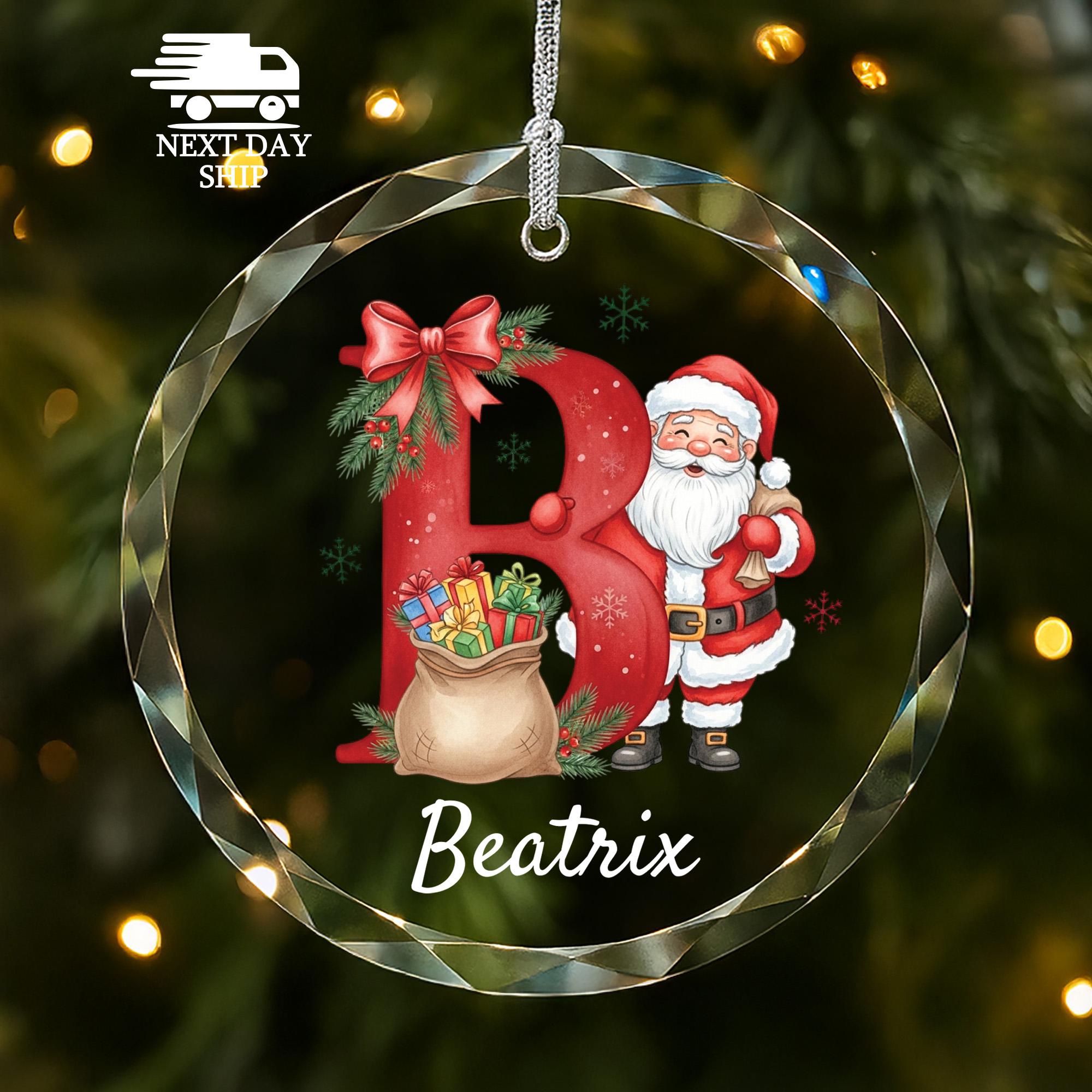 Personalized Santa Letter Christmas Ornament, Custom Keepsake