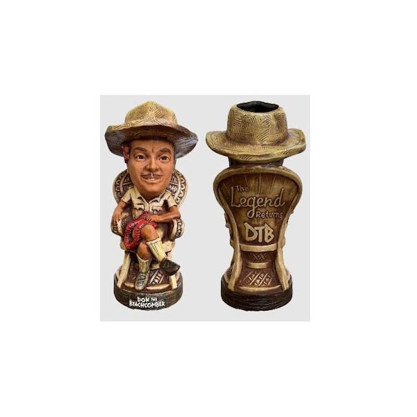 Don The Beachcomber-Legend Returns Vintage Brand Tiki Mug Cup with Swizzle Stir Stick -Unique Gift Handmade Fun ***Low Quantity