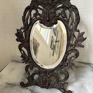 Antique Bronze Table Vanity Mirror