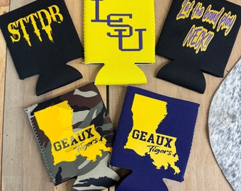 LSU can koozies