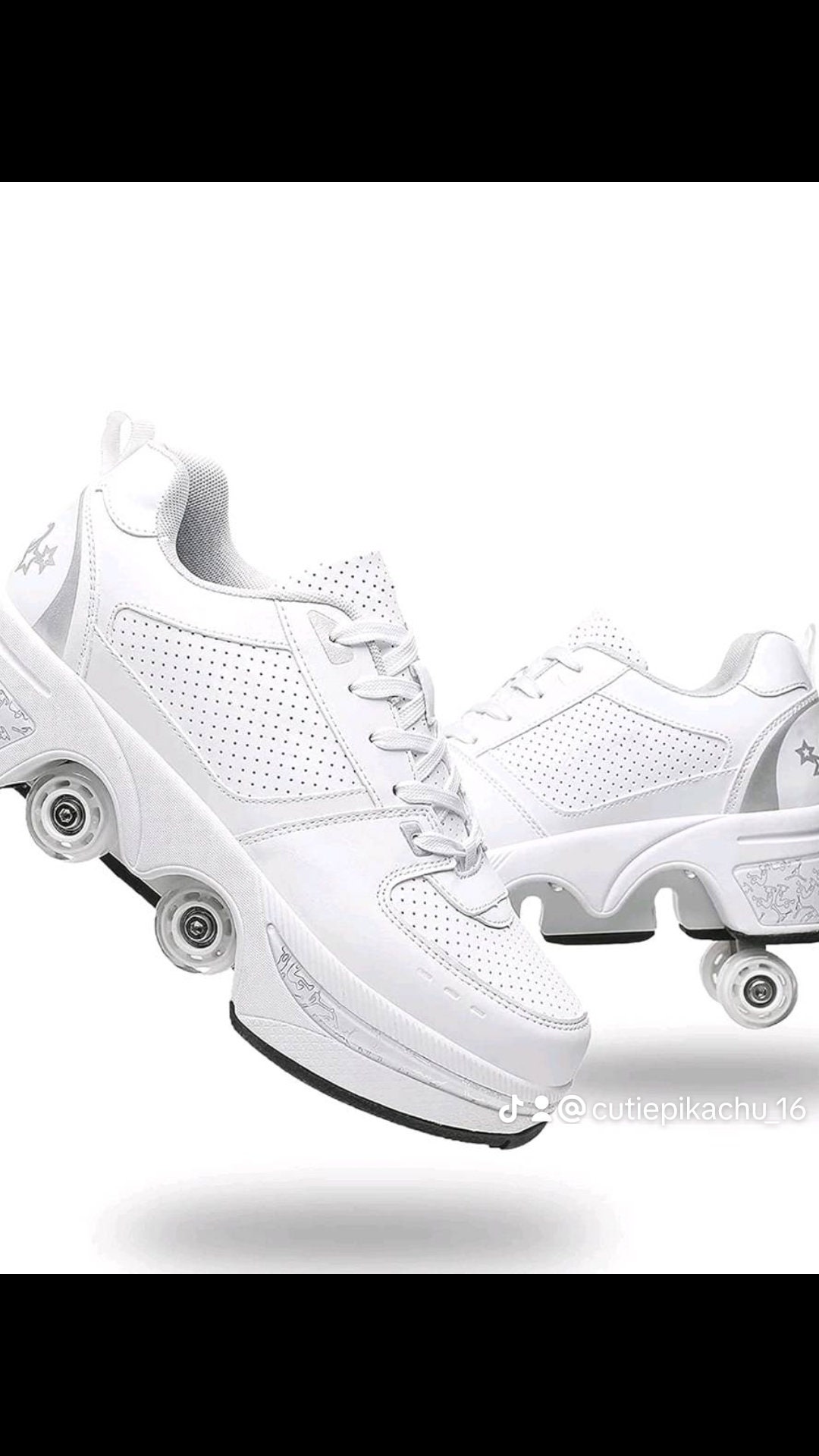Shoe with deals wheels on heel
