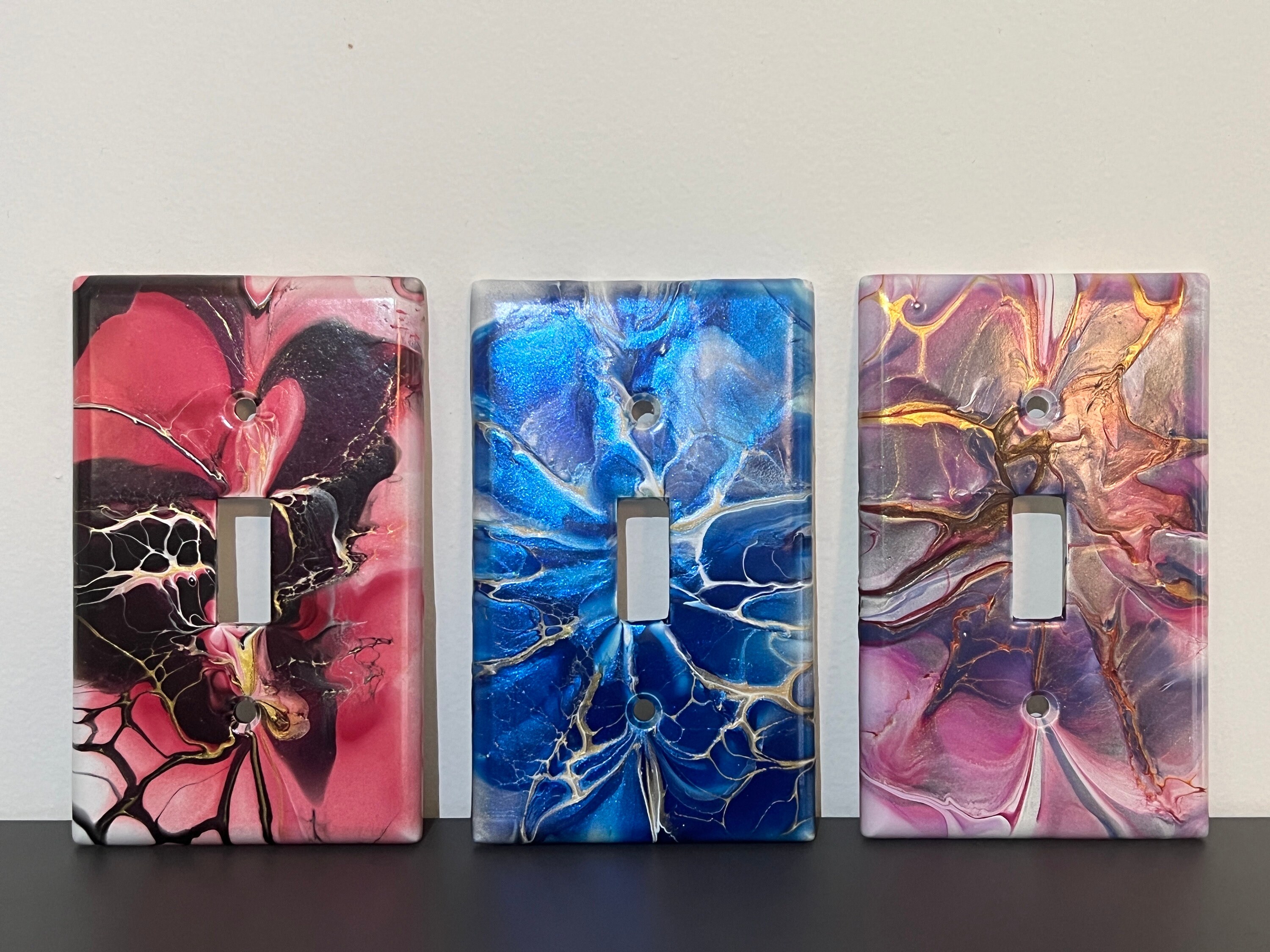 Fluid Art Custom Colored Light Switch or Outlet Cover Plate. Decorative ...