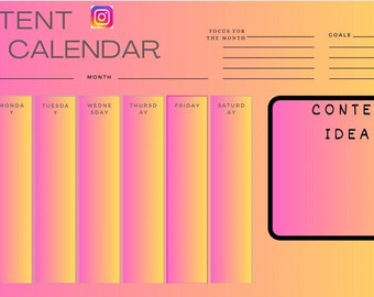 CONTENT CALENDAR