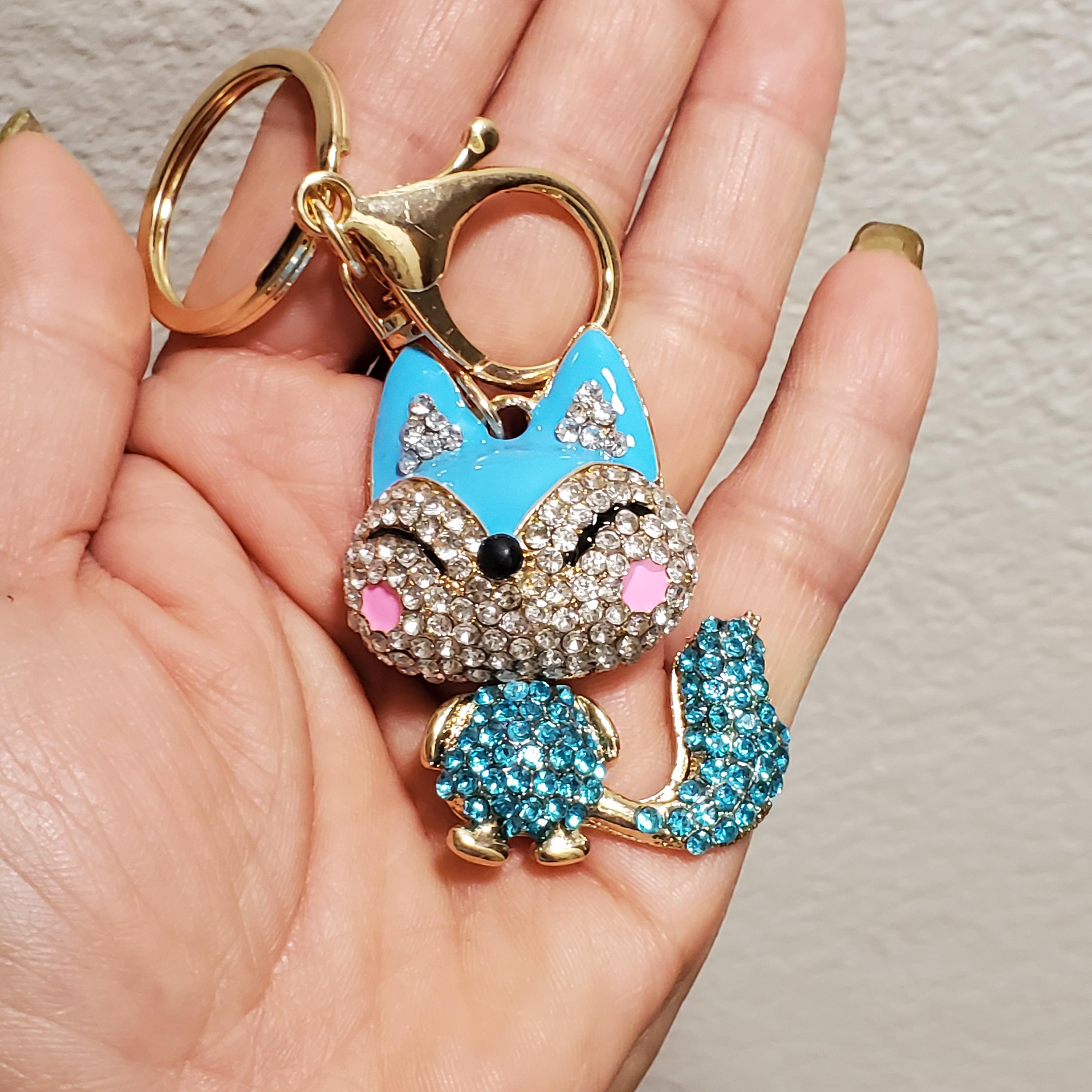 Animal Rhinestone Keychains/key Fob Holder/ Purse Charms - Etsy