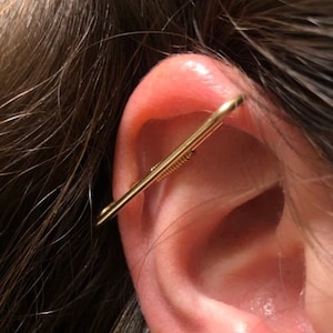 Simple Industrial Ear Bar - Industrial Piercing,  - Industrial Barbell - Industrial Jewelry - Cartilage Hoop - Ear Bar - Pierced Ear Cuff