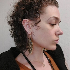 Mountain Smooth Industrial Ear Bar - Industrial Piercing -  Industrial Barbell - Industrial Jewelry - Cartilage Hoop Earring -Double Ear Bar