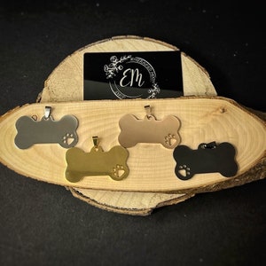 Personalisierte Hundeanhänger | Edelstahl Hund Haustier-ID-Tag Schlüsselanhänger | Gravierte Name Welpen Kragen Metall Anhänger | Schlüsselanhänger Zubehör