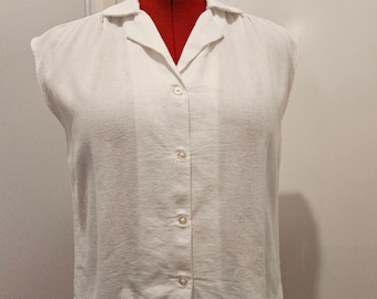 Handmade white collared shirt size 12 AUS