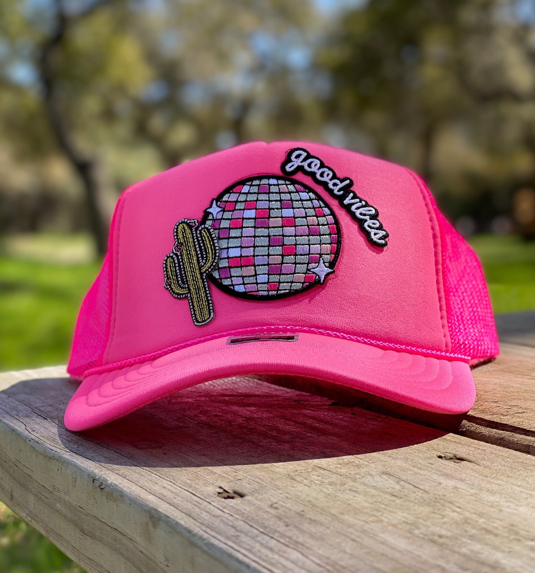 Happy Vibes Dark Brown Trucker Hat main image 1