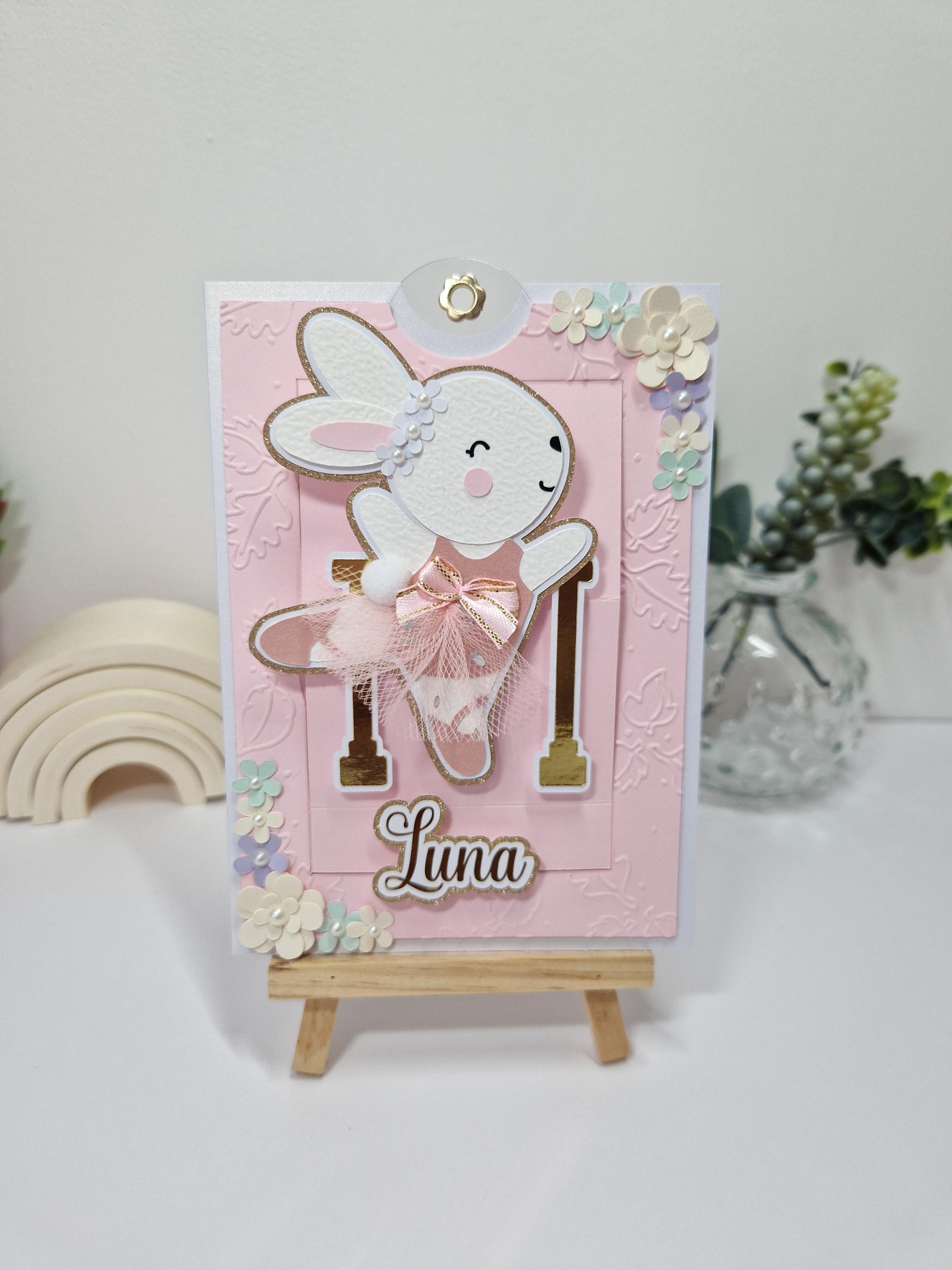 Biglietto Pop-Up 3D Baby Shower Foresta Con Animali - Per Neonato E Neonata