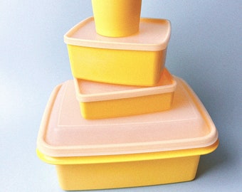 Vintage Tupperware "Pack N Carry" Lunch Box Set