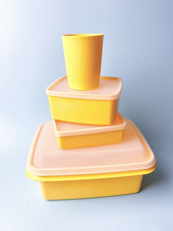 Vintage Tupperware "Pack N Carry" Lunch Box Set - Gem