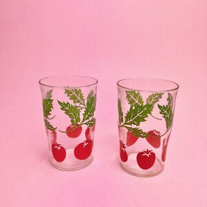 Vintage Federal Glass Tomato Glasses, Set of 2